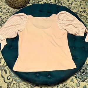 Eloquii light pink and white shirt. Worn once. Size 18/20